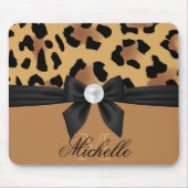 Leopard Print and Bow Mousepad (Vorne)
