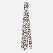 Leopard Print and Donut Pattern Tie Krawatte (Vorderseite)