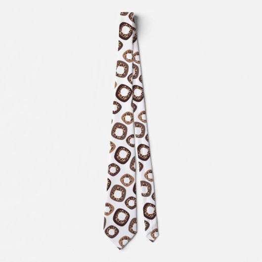 Leopard Print and Donut Pattern Tie Krawatte (Vorderseite)