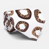 Leopard Print and Donut Pattern Tie Krawatte (Gerollt)