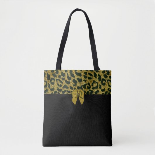 Leopard Print and Jewele Bow Tasche (Vorderseite)