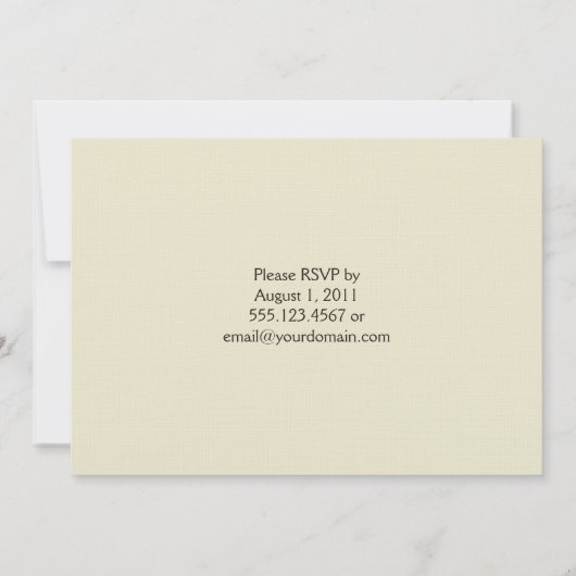 Leopard Print and Scrolls Post Wedding Einladung (Rückseite)