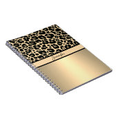 Leopard Print Animal Cheetah Gold Trendy Safari Notizblock (Rechte Seite)