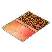 Leopard Print Animal Cheetah Orange Safari Trendy Notizblock (Linke Seite)