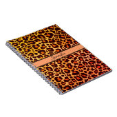 Leopard Print Animal Cheetah Orange Safari Trendy Notizblock (Rechte Seite)