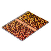Leopard Print Animal Cheetah Orange Safari Trendy Notizblock (Linke Seite)