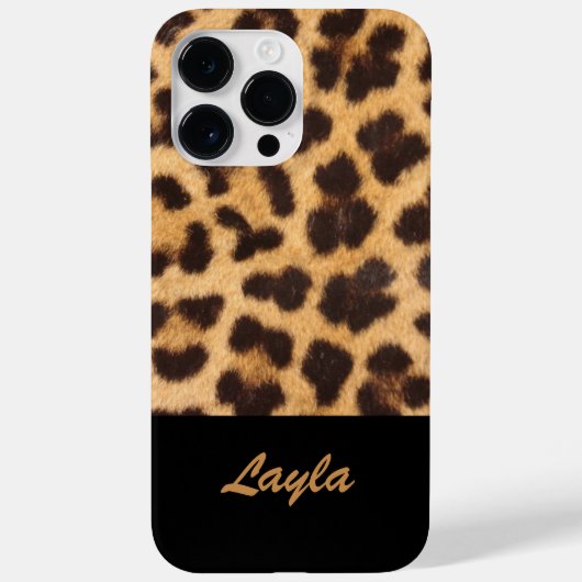 Leopard Print Animal Fish Personalisiert Case-Mate iPhone Hülle (Rückseite)