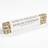 Leopard Print Animal Hautmuster Namensplakette