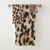 Leopard Print Animal Muster Badhandtuch Set (Insitu)