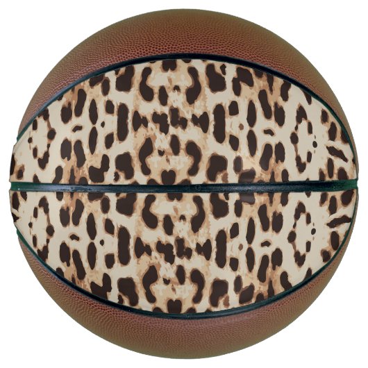 Leopard Print Animal Muster Basketball (Vorderseite)