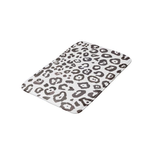 Leopard Print Animal Muster Bath Mat Badematte (Schrägansicht)