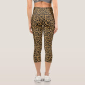 Leopard Print Animal Muster Capri Leggings (Rückseite)