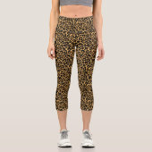 Leopard Print Animal Muster Capri Leggings (Vorderseite)