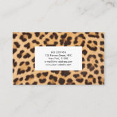 Leopard Print Animal Muster Custom Personalisiert Visitenkarte (Rückseite)