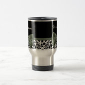 Leopard Print Animal Muster Dunkelgrüner Bow Reisebecher (Mittel)