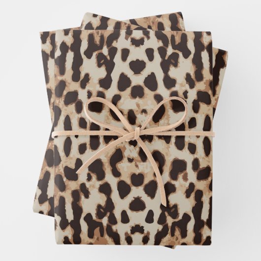 Leopard Print Animal Muster Geschenkpapier Set (Beispiel)