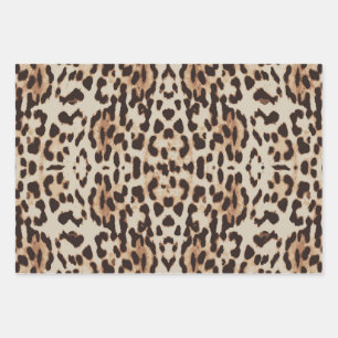 Leopard Print Animal Muster Geschenkpapier Set