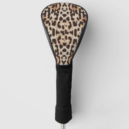 Leopard Print Animal Muster Golf Headcover (Vorderseite)
