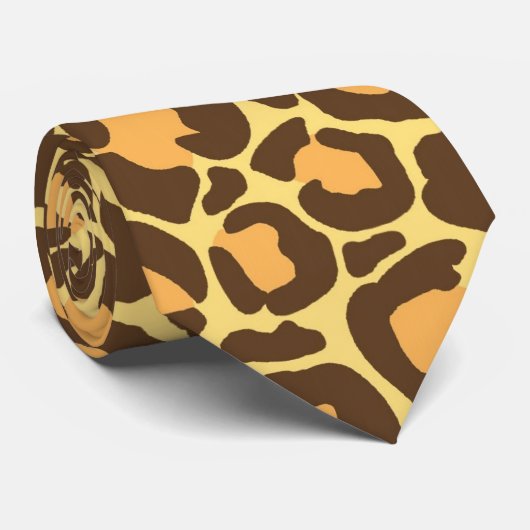 Leopard Print Animal Muster Krawatte (Gerollt)
