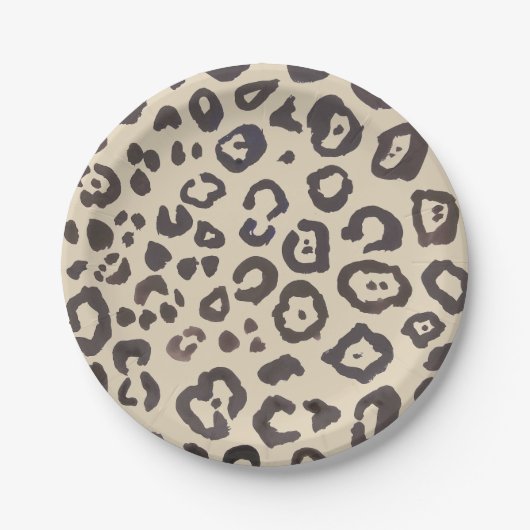 Leopard Print Animal Muster Pappteller (Vorderseite)