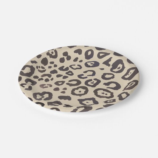 Leopard Print Animal Muster Pappteller (Schrägansicht)