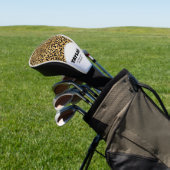 Leopard Print Animal Muster Personalisiert Text Golf Headcover (In SItu)