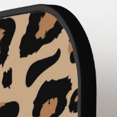 Leopard Print Animal Muster Pickleball Schläger (Linke Seite)
