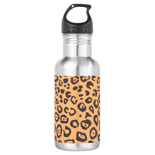 Leopard Print Animal Mustergemälde Edelstahlflasche (Vorderseite)