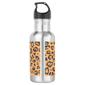 Leopard Print Animal Mustergemälde Edelstahlflasche (Rückseite)