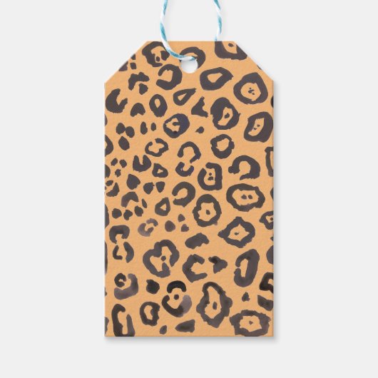 Leopard Print Animal Mustergemälde Geschenkanhänger (Vorderseite)