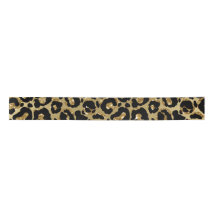 Leopard Print Animal Print Gold Glitzer