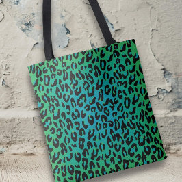 Leopard Print Animal Print Stilvoll Türkis Ombre Tasche