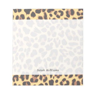 Leopard Print Animal Skin Muster Notizblock
