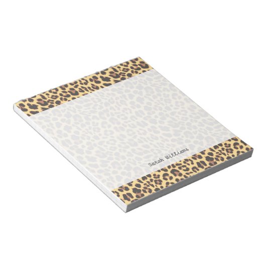 Leopard Print Animal Skin Muster Notizblock (angewinkelt)
