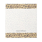 Leopard Print Animal Skin Muster Notizblock (Vorderseite)