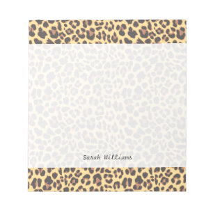 Leopard Print Animal Skin Muster Notizblock