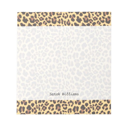 Leopard Print Animal Skin Muster Notizblock (Vorderseite)