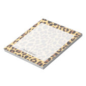 Leopard Print Animal Skin Muster Notizblock (Rotiert)