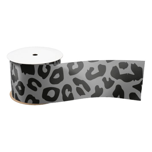Leopard Print Animal Skin Muster Satinband (Spule)