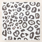 Leopard Print Art Muster Deco Glass Untersetzer (Vorderseite)