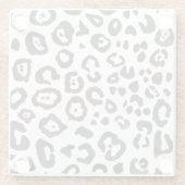 Leopard Print Art Muster Deco Glass Untersetzer (Rückseite)