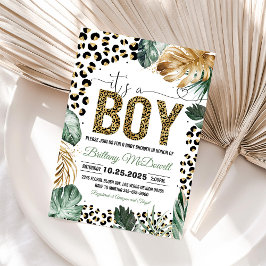 Leopard Print Baby Dusche Einladung