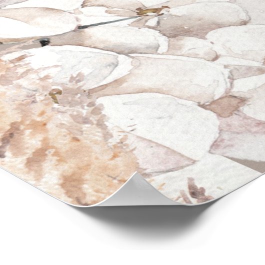 Leopard Print Baby Dusche oder Brautparty-Zeichen Poster (Ecke)