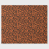 Leopard Print: Bachelorette Geschenke Orange Nahtl Geschenkpapier (Flach)