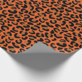 Leopard Print: Bachelorette Geschenke Orange Nahtl Geschenkpapier (Ecke)