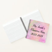 Leopard Print Back to School Monogram Notebook Notizblock (Innenseite)