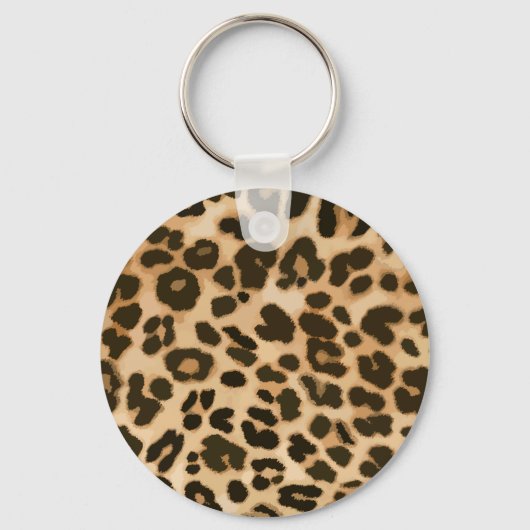 Leopard Print Background Schlüsselanhänger (Vorderseite)