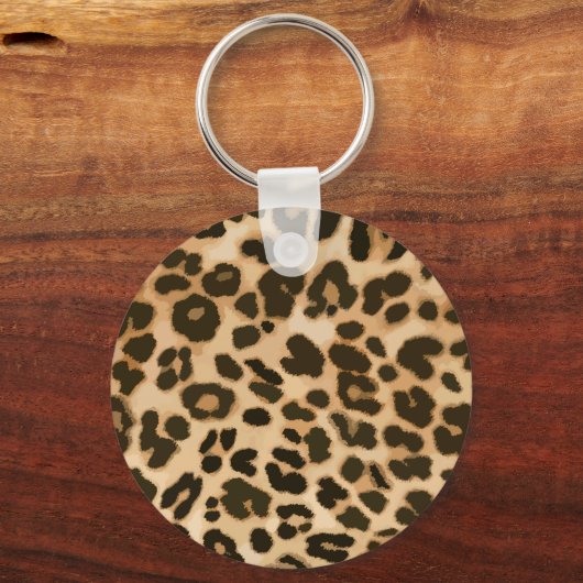Leopard Print Background Schlüsselanhänger (Vorderseite)