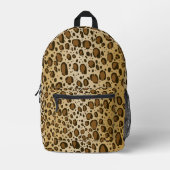 Leopard Print Backpack Bedruckter Rucksack (Vorderseite)