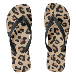 Leopard Print Badesandalen